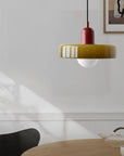 Bauhaus Colored Glass Pendant Lamp