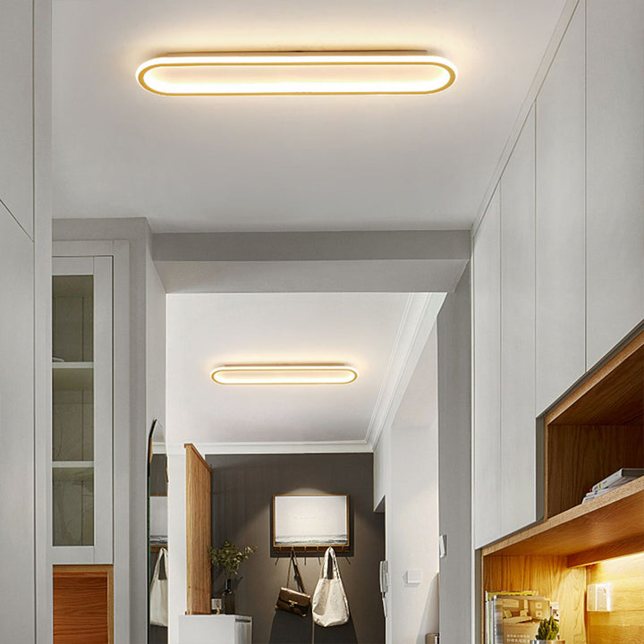 Sleek Oval Ceiling Light