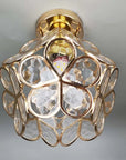 Design Floral Style Glass Hall Ceiling Lamp