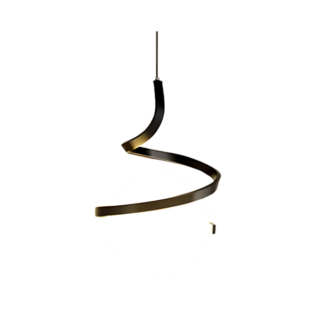 Pendante en spirale orbe