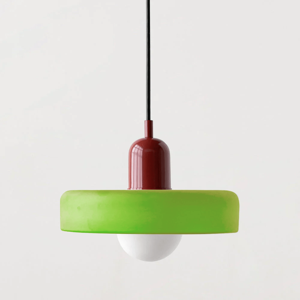 Lampe à suspension en verre coloré Bauhaus