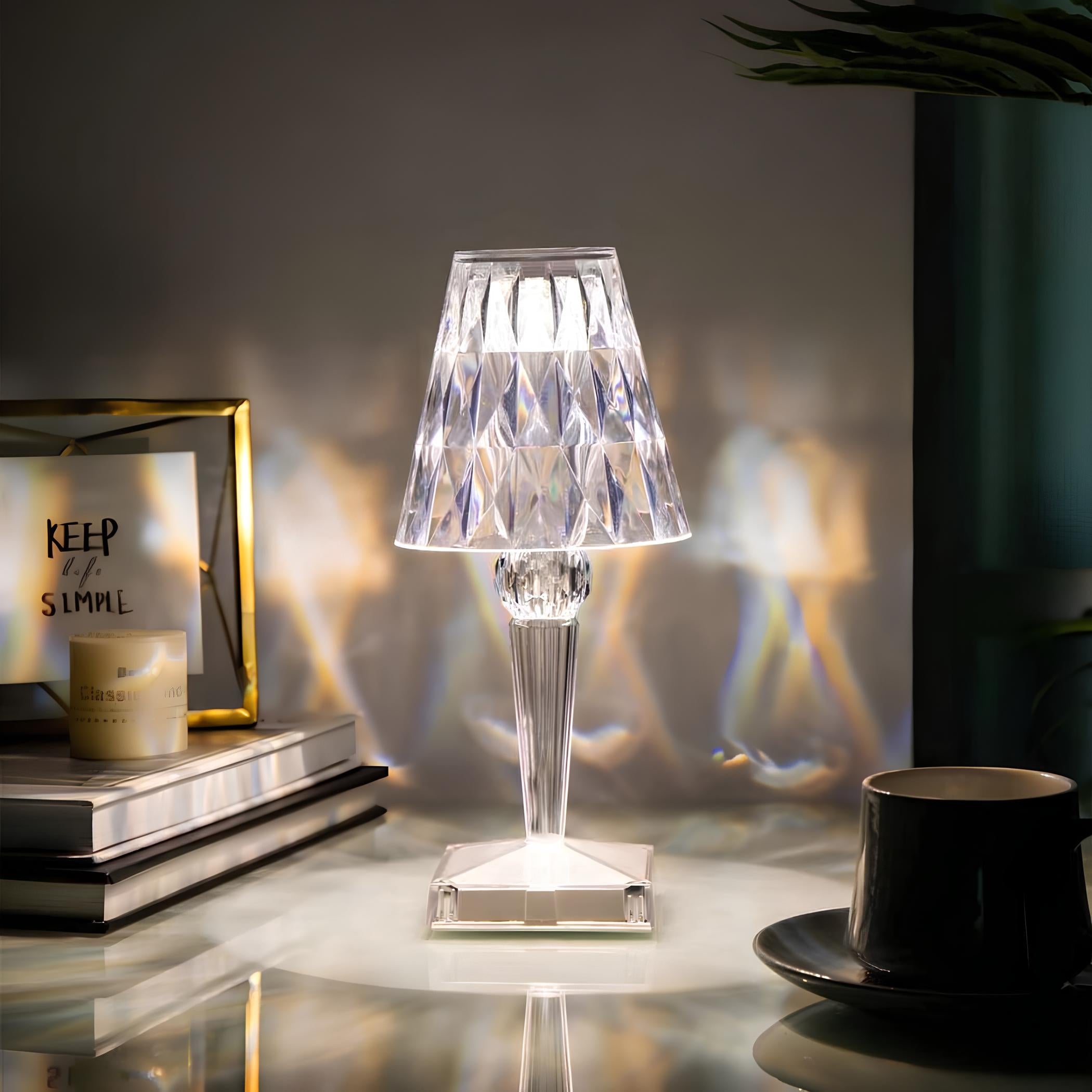 Lampe en cristal scintillant