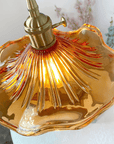 Hibiscus Flower Glass Pendant Light