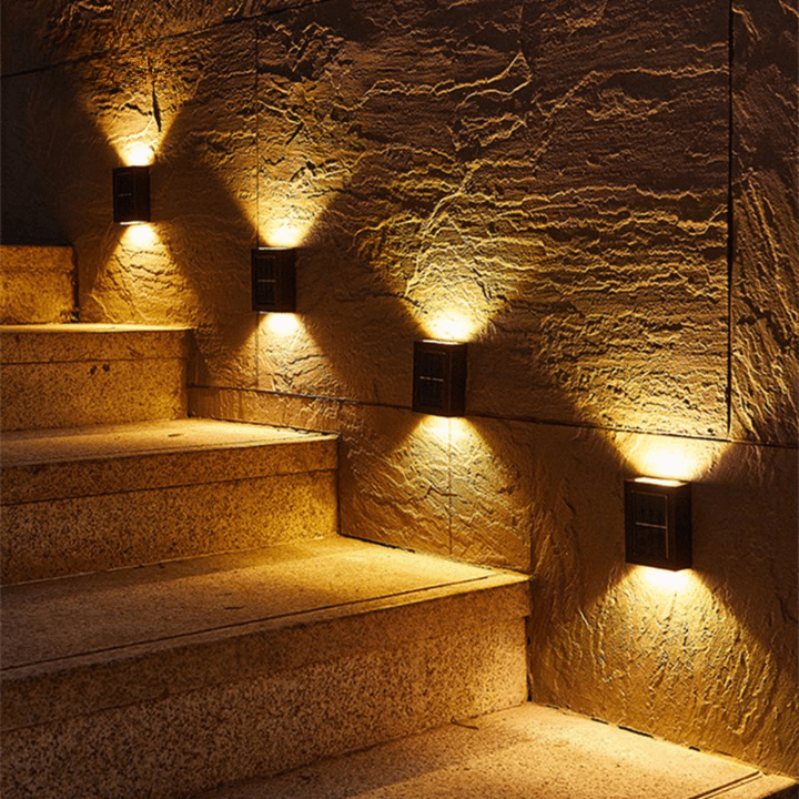 Lampes murales solaires LED sans fil Deluxe – Créez l’atmosphère parfaite dans votre jardin !