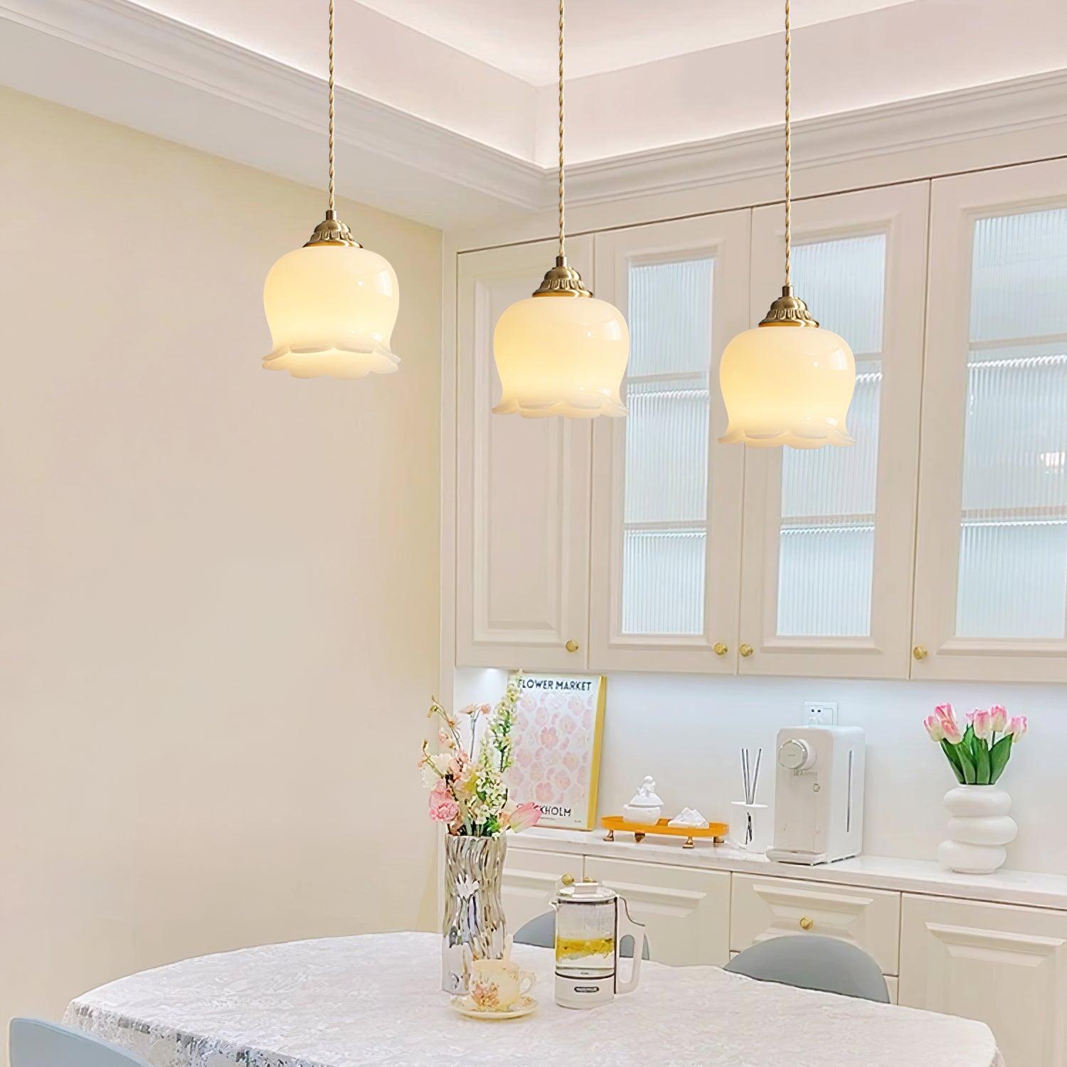Vintage Floral Pendant Light