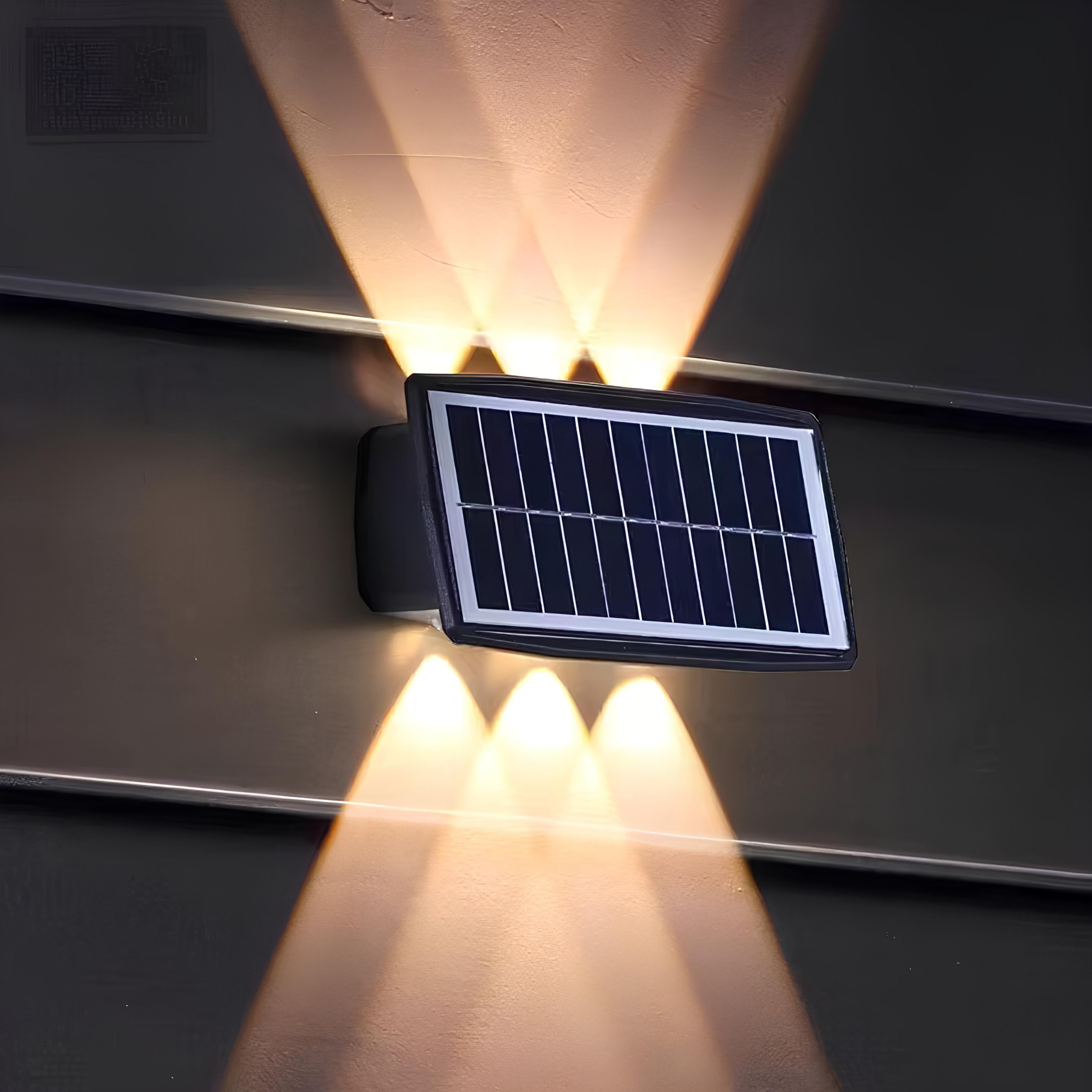 Solarbetriebene Wandleuchte