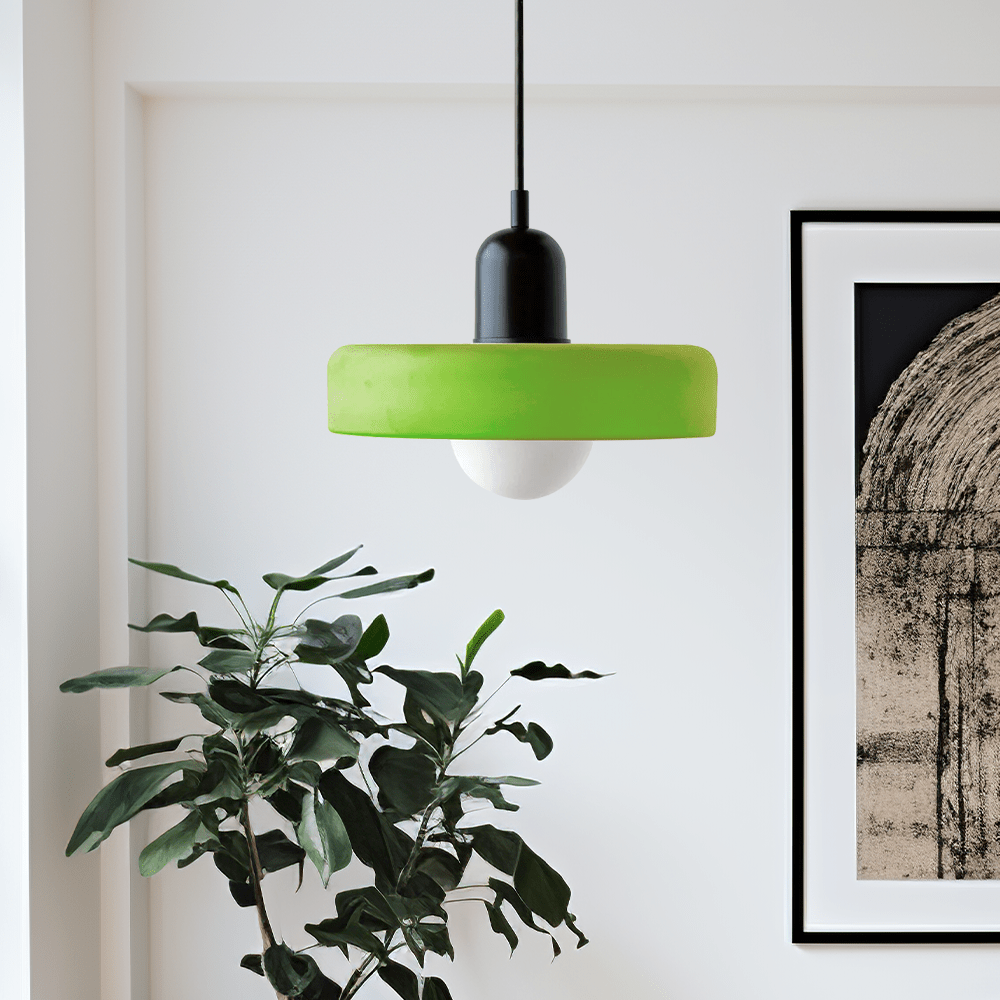 Bauhaus Colored Glass Pendant Lamp