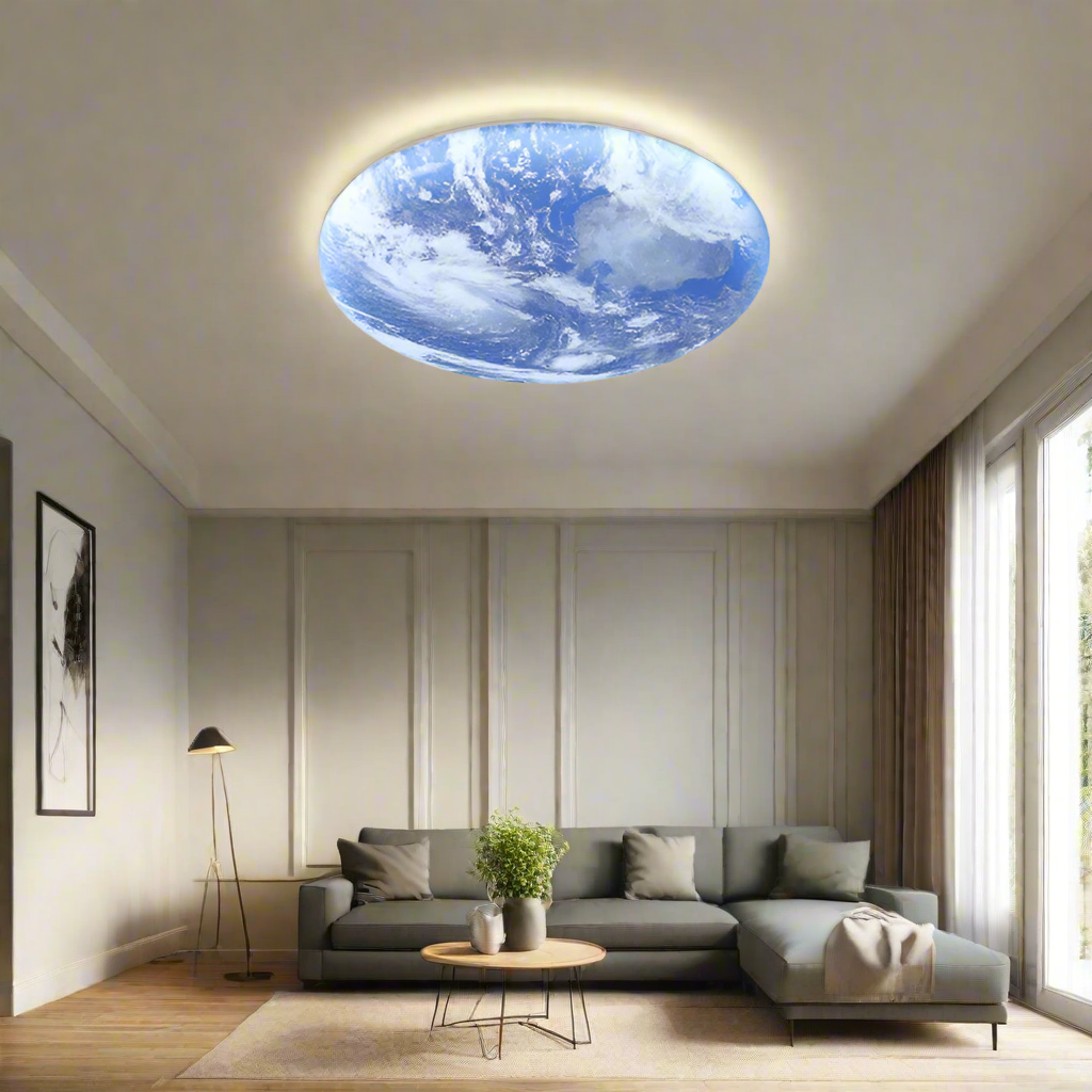 Blue Earth Ceiling Lamp