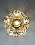 Design Floral Style Glass Hall Ceiling Lamp