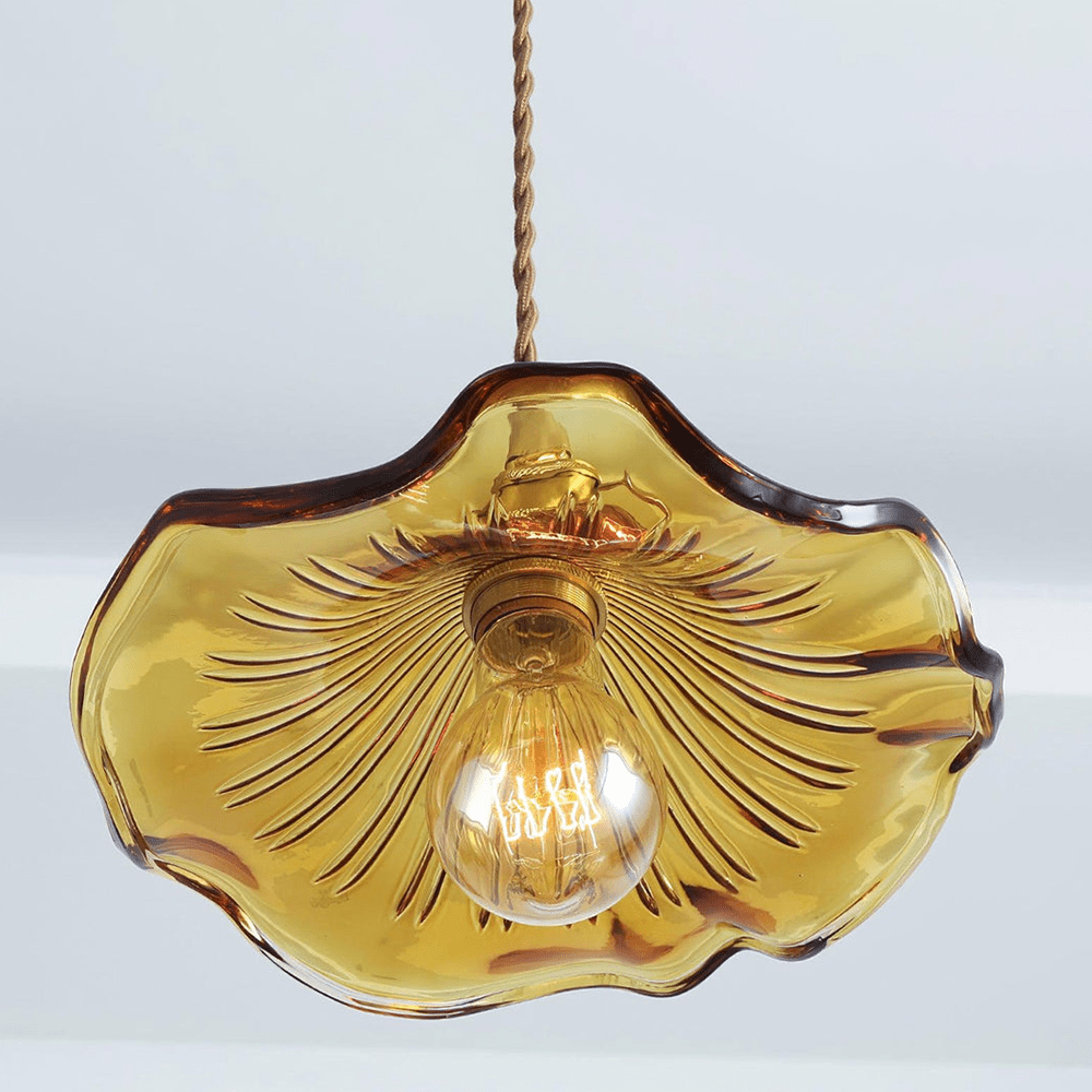 Hibiscus Flower Glass Pendant Light