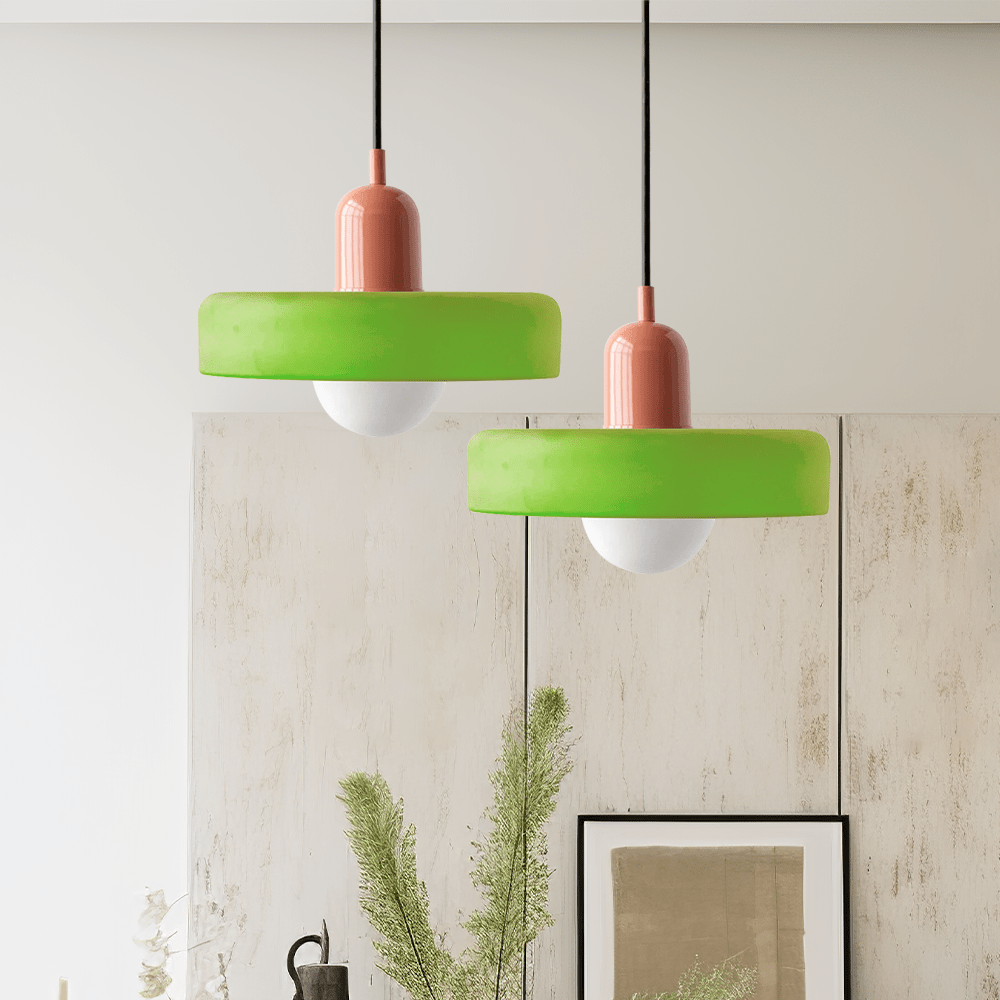 Bauhaus Colored Glass Pendant Lamp