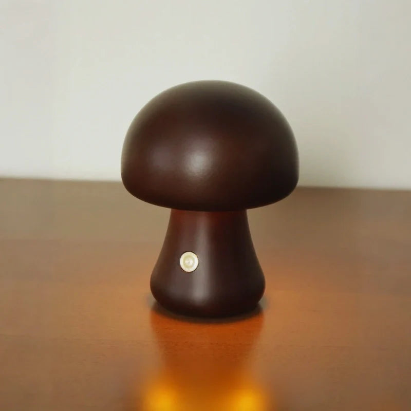 Lumishroom™ Tischlampe aus Holz