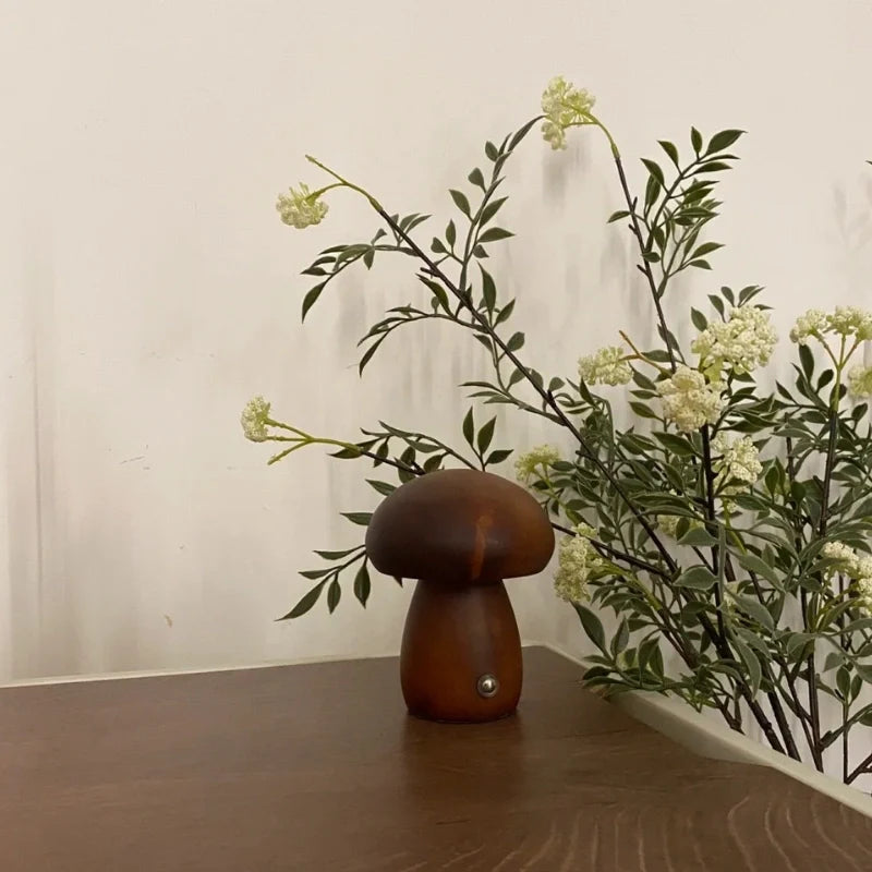 Lumishroom™ Tischlampe aus Holz