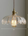 Vintage glass flower pendant lamp