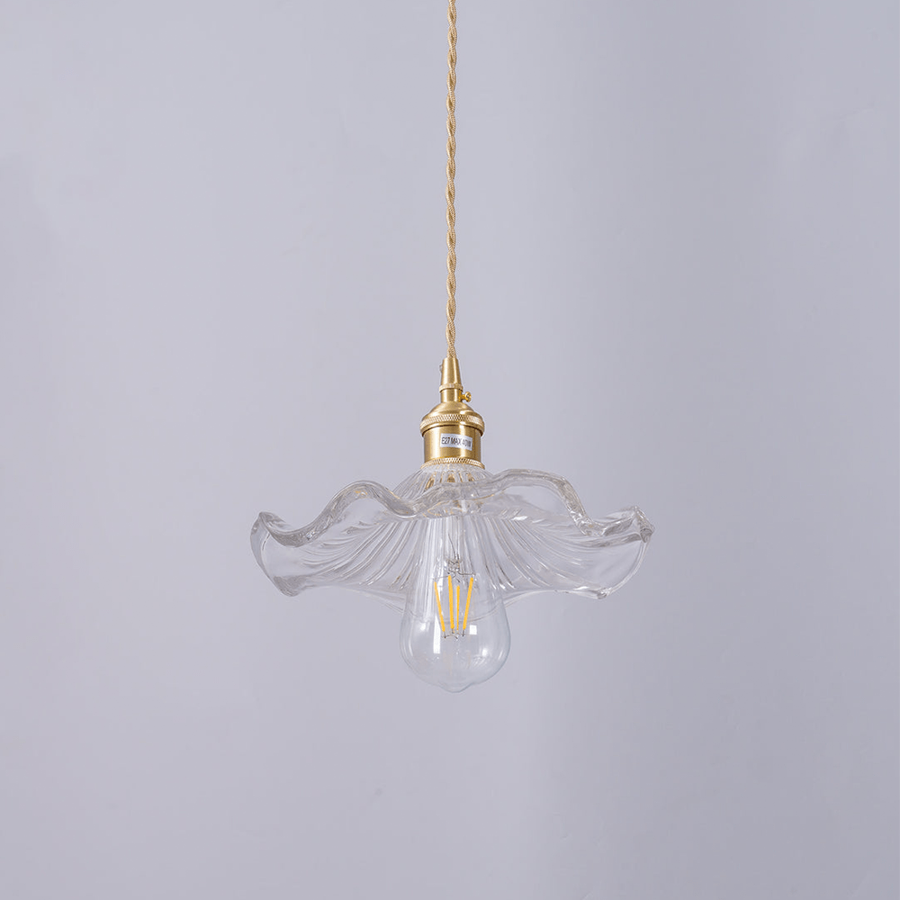 Hibiscus Flower Glass Pendant Light