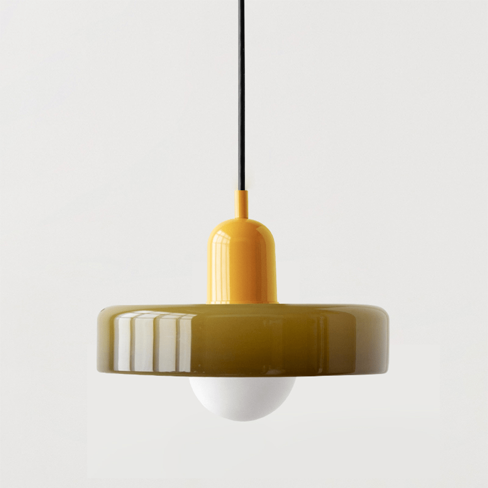 Bauhaus Colored Glass Pendant Lamp