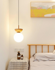 Wooden Globe Pendant Lamp