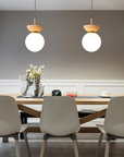 Wooden Globe Pendant Lamp