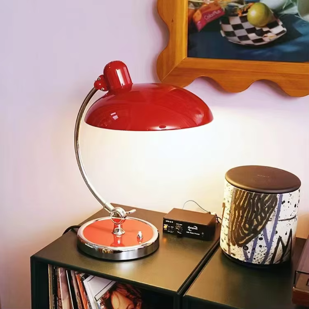 Retro -Bogen -Tischlampe