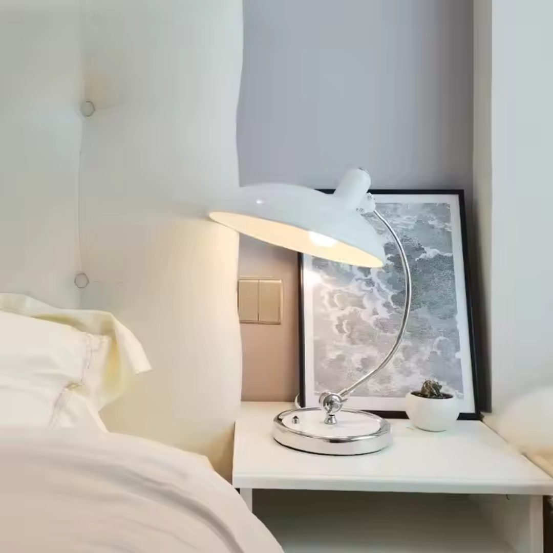 Retro -Bogen -Tischlampe