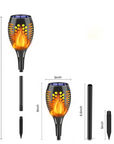Lumière de la torche à la flamme solaire