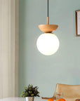 Wooden Globe Pendant Lamp