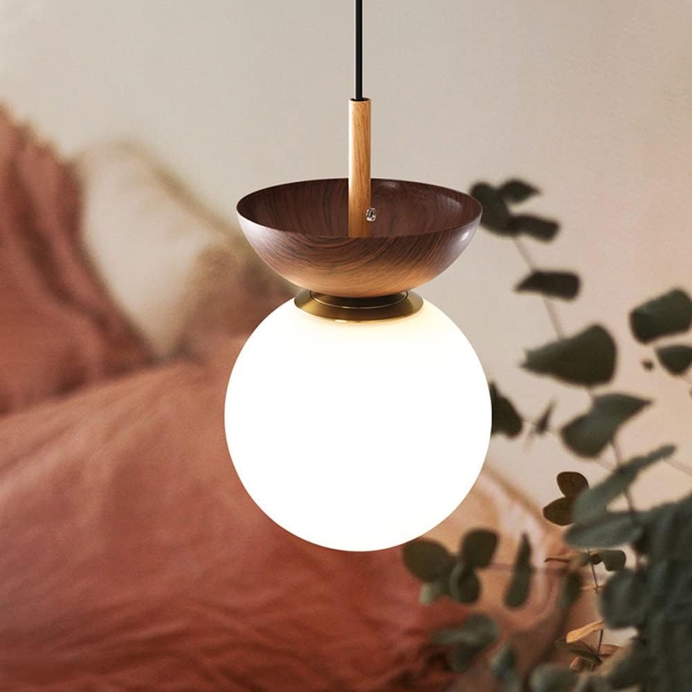 Wooden Globe Pendant Lamp
