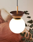 Wooden Globe Pendant Lamp