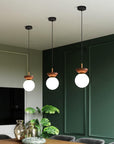 Wooden Globe Pendant Lamp