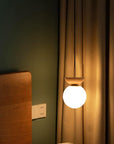 Wooden Globe Pendant Lamp