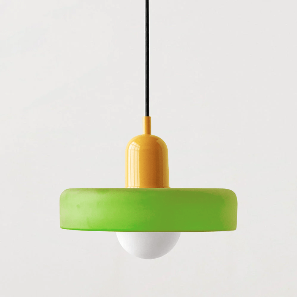 Bauhaus Colored Glass Pendant Lamp