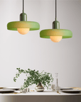 Bauhaus Colored Glass Pendant Lamp