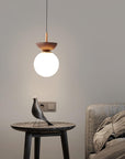 Wooden Globe Pendant Lamp