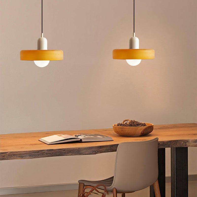 Bauhaus Colored Glass Pendant Lamp