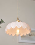 Vintage glass flower pendant lamp