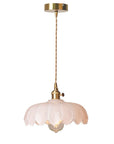 Vintage glass flower pendant lamp