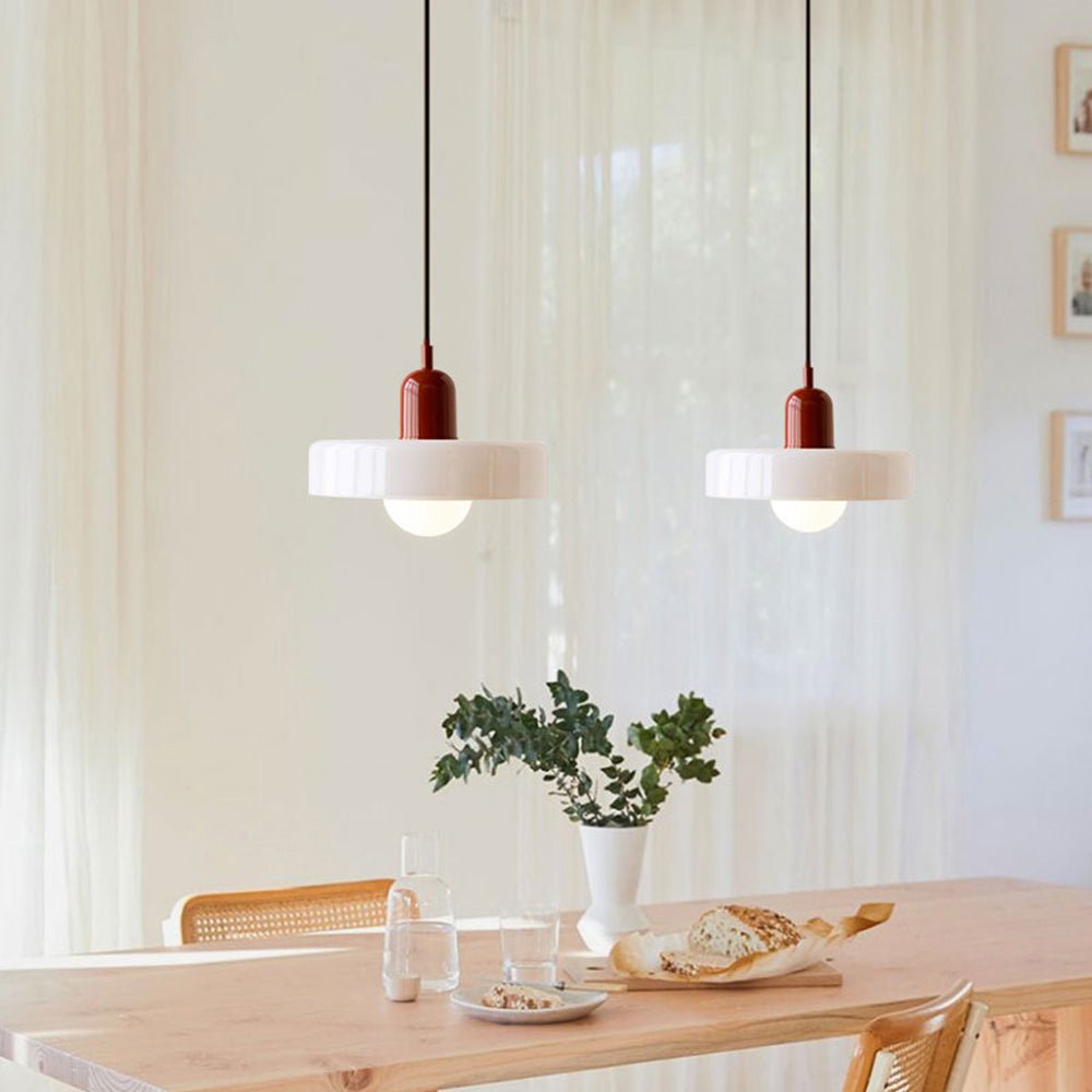 Bauhaus Colored Glass Pendant Lamp