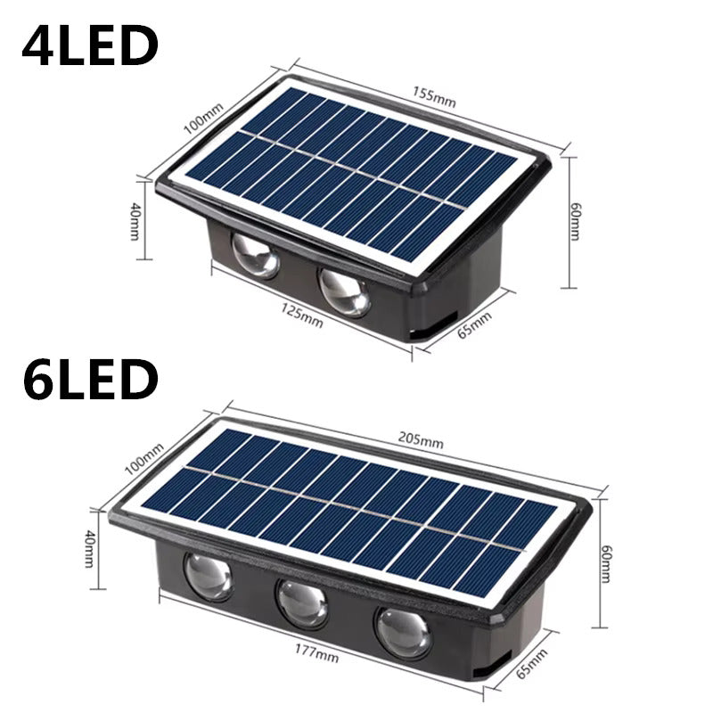 Solarbetriebene Wandleuchte