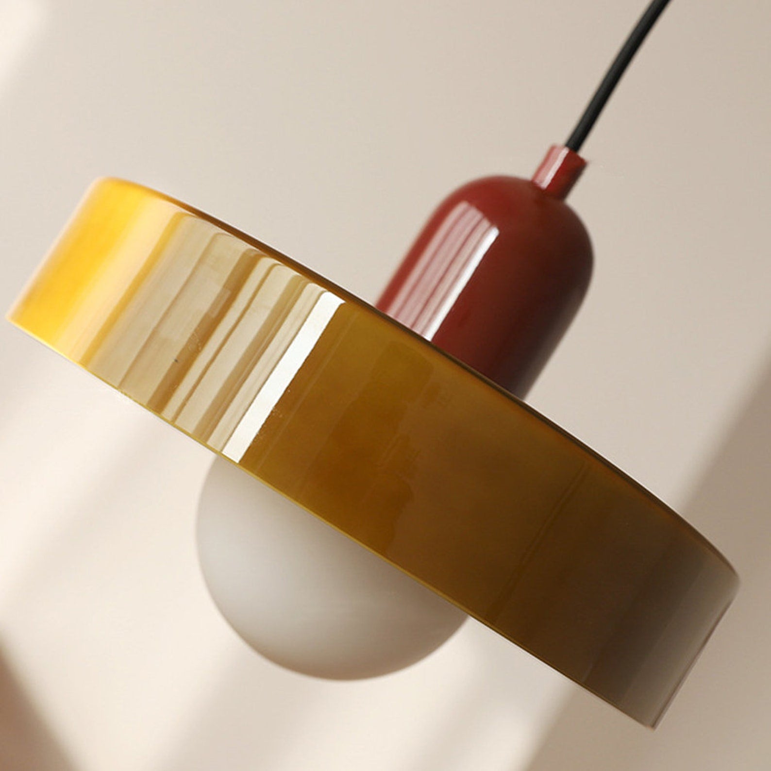 Bauhaus Colored Glass Pendant Lamp