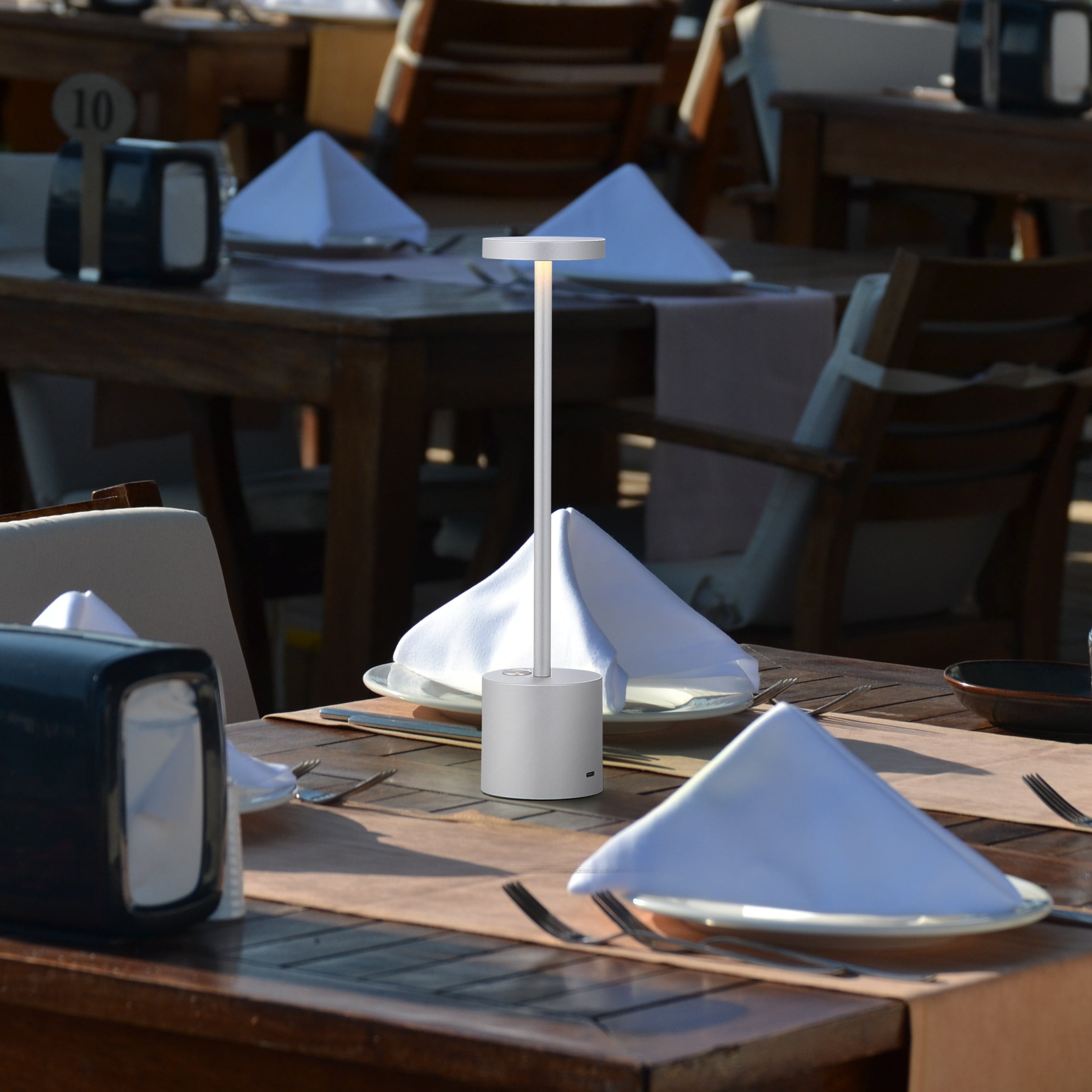 Bologna LED Wireless Table Lamp Silver