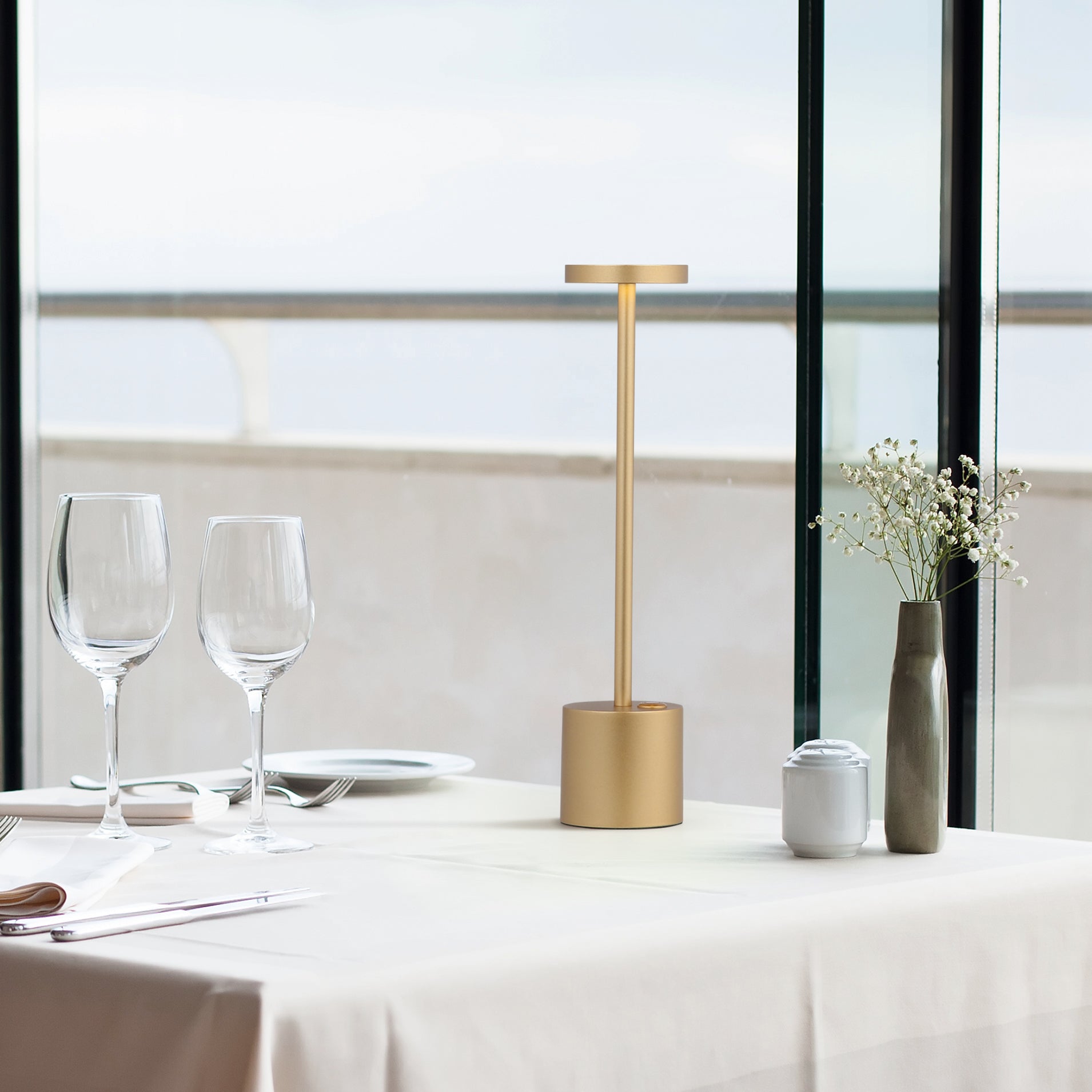 Bologna LED Wireless Table Lamp Brass