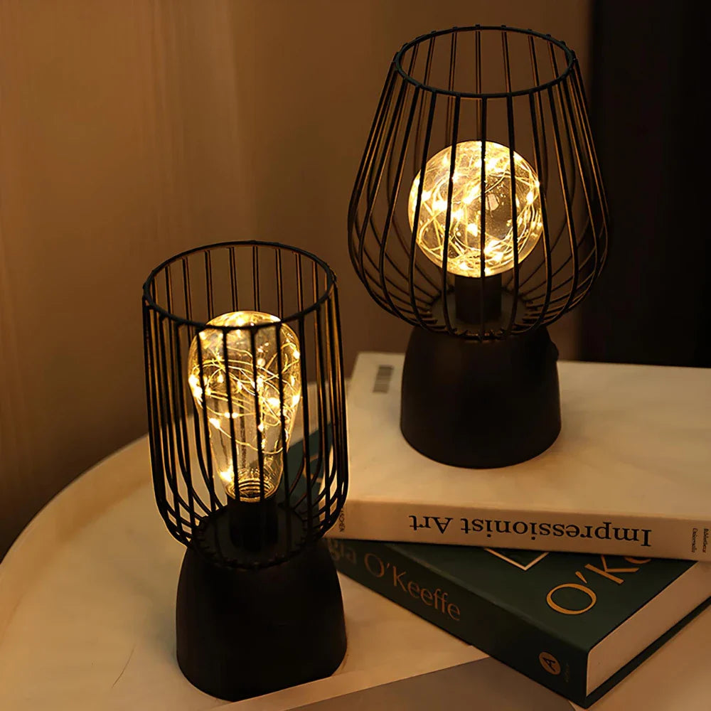Strahlende Eisenlampe